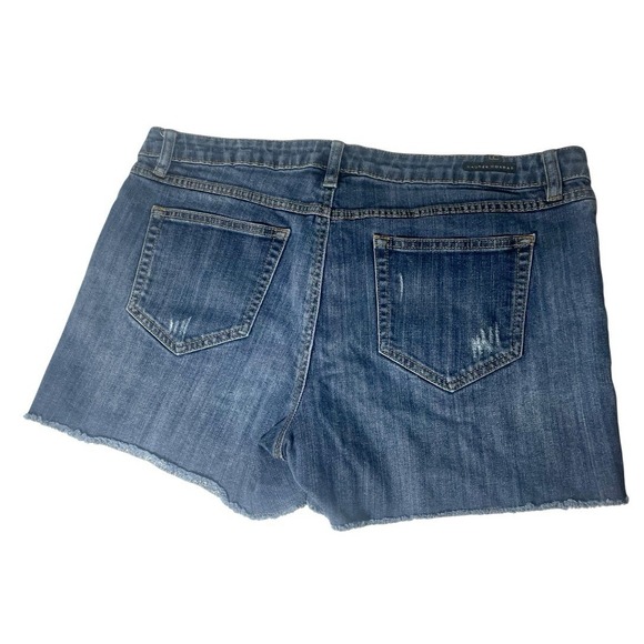Lauren Conrad‎ Denim Cutoff Dark Wash Shorts Y2K Size 14 - Picture 2 of 6